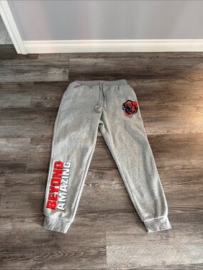 Marvel Grey 'Beyond Amazing' Graphic Sweatpants with Spider Patch